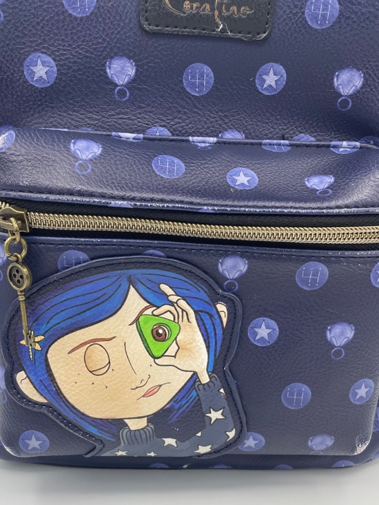 CAROLINE backpack in navy with character patch main image 10